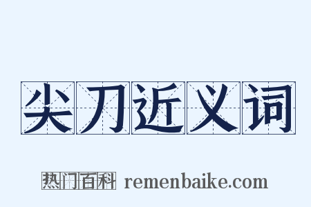 尖刀近义词是什么意思的图片